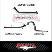 MANTA STAINLESS STEEL 3" DPF BACK EXHAUST SYSTEM FITS TOYOTA PRADO GDJ150R 2.8L 4CYL 6/2015-ON (SSMKTY0155)