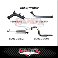 MANTA STAINLESS STEEL 3" TURBO BACK EXHAUST (NO CAT/MUFFLER) FITS TOYOTA PRADO GDJ150R 2.8L 6/2015-ON (SSMKTY0157)