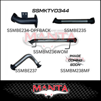 MANTA 3" STAINLESS STEEL DPF BACK EXHAUST WITH REAR MUFFLER FITS TOYOTA LANDCRUISER FJA300R 300 SERIES 3.3L V6 2021-ON (SSMKTY0344)