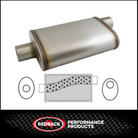 9" X 4" OVAL 14" LONG 3" O/C MEGA POWER 409 STAINLESS STEEL UNIVERSAL MUFFLER