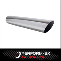 ANGLE CUT STAINLESS STEEL EXHAUST TIP - 2" INLET - 2 1/8" OUTLET (12" LONG)