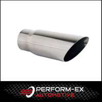 ANGLE CUT STAINLESS STEEL EXHAUST TIP - 2.5" INLET - 2.75" OUTLET (8" LONG)