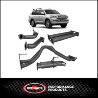 REDBACK 3" TWIN 409 STAINLESS STEEL DPF BACK EXHAUST SYSTEM FITS TOYOTA LANDCRUISER VDJ200R 4.5L V8 2015-2021