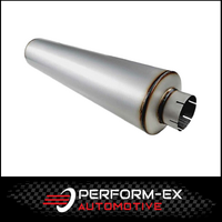 SEMI BAFFLED TRUCK MUFFLER 10" ROUND X 44" LONG X 5" IN/OUT (TR1044500SB-409)
