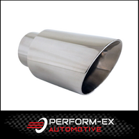 ANGLE CUT INNER CONE STAINLESS STEEL EXHAUST TIP - 2.5" INLET - 4" OUTLET (6.5" LONG)