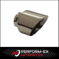 ANGLE CUT INNER CONE STAINLESS STEEL EXHAUST TIP - 3" INLET - 5" OUTLET (175MM LONG)
