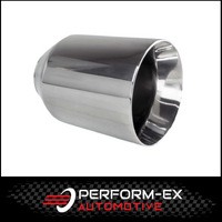 STRAIGHT CUT INNER CONE STAINLESS STEEL EXHAUST TIP - 3" INLET - 5" OUTLET (175MM LONG)