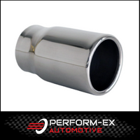 STRAIGHT CUT ROLLED IN EXHAUST TIP - 2.25" INLET - 2.5" OUTLET (5" LONG)