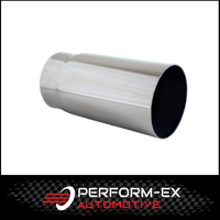 STRAIGHT CUT STAINLESS STEEL EXHAUST TIP - 2.25" INLET - 2.5" OUTLET (5" LONG)
