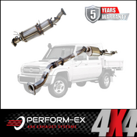 PERFORM-EX 3" STAINLESS STEEL TURBO BACK EXHAUST SYSTEM WITH DPF DUMMY DELETE FITS TOYOTA LANDCRUISER VDJ79R 4.5L V8 2016-2025 - MUFFLER