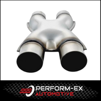 2.25" (57MM) - 409 STAINLESS STEEL EXHAUST X-PIPE (KISS CROSSOVER) PRESSED STYLE