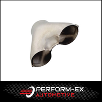 Y-PIPE PRESSED COLLECTOR 304 STAINLESS - SINGLE 4" (101MM) INTO DUAL 3" (76MM)
