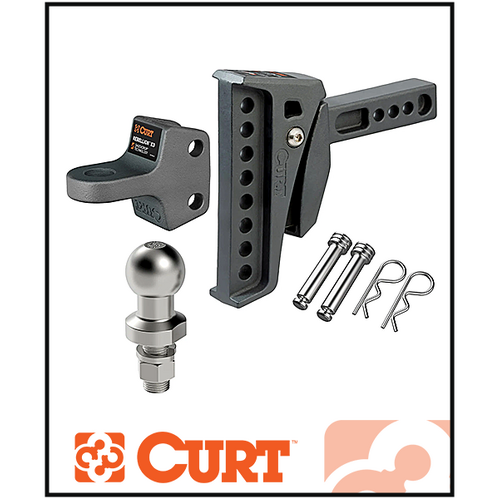 CURT REBELLION XD SHOCK DROP BALL MOUNT (50MM TOWBALL KIT)