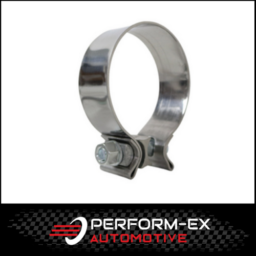 3" (76MM) STAINLESS STEEL EXHAUST PIPE CLAMP - ACCUSEAL SINGLE BOLT