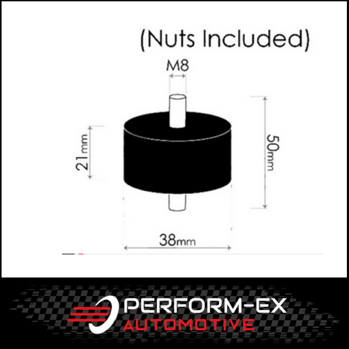 UNIVERSAL COTTON REEL EXHAUST MOUNT 38MM (M8 THREAD)