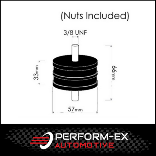 UNIVERSAL COTTON REEL EXHAUST MOUNT 57MM (3/8 UNF THREAD)