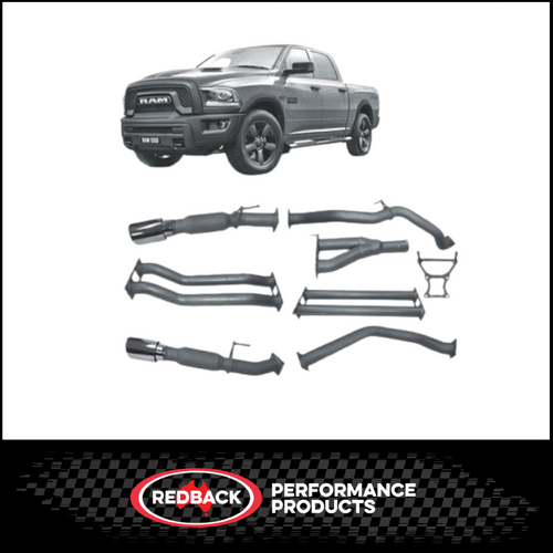 REDBACK TWIN 3" 409 STAINLESS STEEL CAT BACK EXHAUST SYSTEM FITS RAM 1500 DS 5.7L 2017-ON - PIPE ONLY