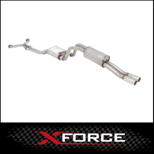 XFORCE 409 STAINLESS STEEL TWIN 2 1/2" CAT BACK EXHAUST SYSTEM (MEDIUM SOUND) FITS FORD FALCON BA BF XR8 UTE