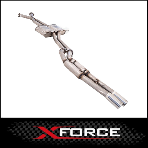 HOLDEN COMMODORE VT VX VY VZ V8 SEDAN TWIN 3" CATBACK XFORCE 409 STAINLESS STEEL EXHAUST SYSTEM WITH HOTDOG REARS