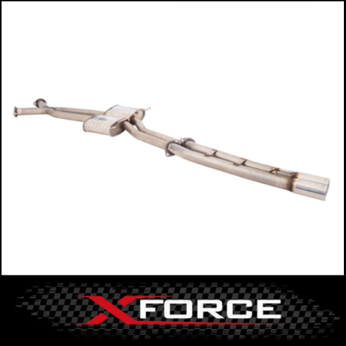XFORCE TWIN 2.5" CATBACK 409 STAINLESS STEEL EXHAUST SYSTEM WITH STRAIGHT TAILPIPE REAR FITS HOLDEN COMMODORE VT VX VY VZ V8 SEDAN