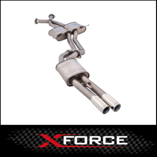 XFORCE TWIN 2.25" CATBACK 409 STAINLESS STEEL EXHAUST SYSTEM WITH MUFFLER REAR FITS HOLDEN COMMODORE VZ V6 UTE