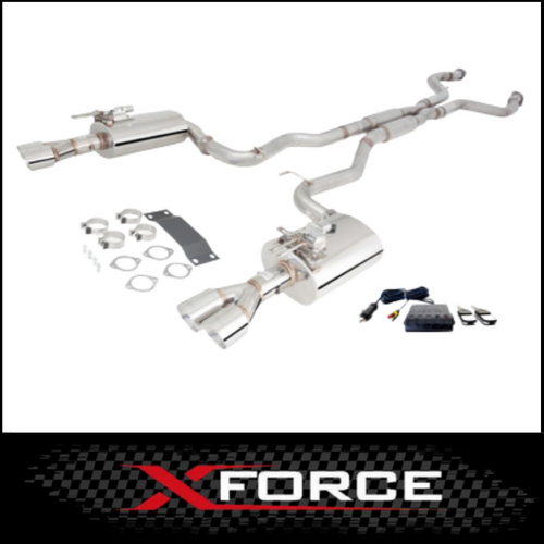 XFORCE TWIN 3" 409 STAINLESS STEEL CATBACK EXHAUST SYSTEM WITH VAREX REAR MUFFLERS FITS HOLDEN COMMODORE VE/VF UTE V8