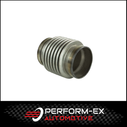 STAINLESS STEEL 4" LONG X 2.5" (63MM) EXHAUST RACE FLEX BELLOW WITH INNER SLEEVE (FLEX4250C)