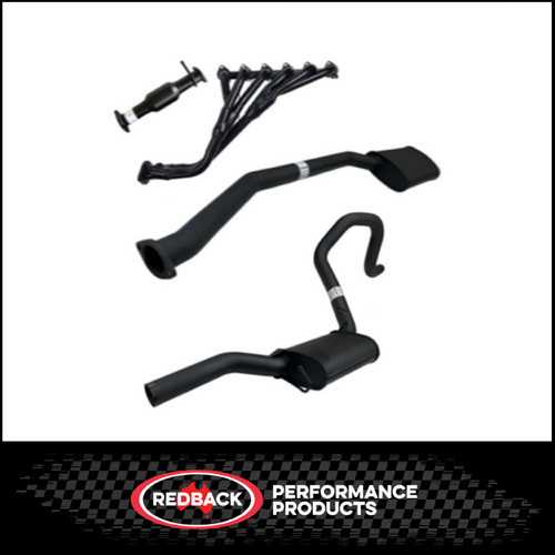 REDBACK EXTRACTORS, HI FLOW CAT, 2.5" CATBACK WITH REAR MUFFLER FITS FORD FALCON EA EB ED EF EL AU 4.0L 6CYL SEDAN