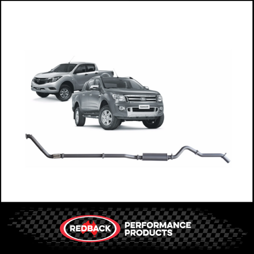 REDBACK 3" 409 STAINLESS STEEL TURBO BACK EXHAUST SYSTEM FITS MAZDA BT-50 UP UR 3.2L 5CYL 2011-2016 - CAT/MUFFLER