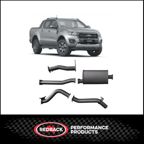 REDBACK 3" 409 STAINLESS STEEL DPF BACK EXHAUST FITS FORD RANGER PX II PX III  3.2L 5CYL 2016-2022 - MUFFLER