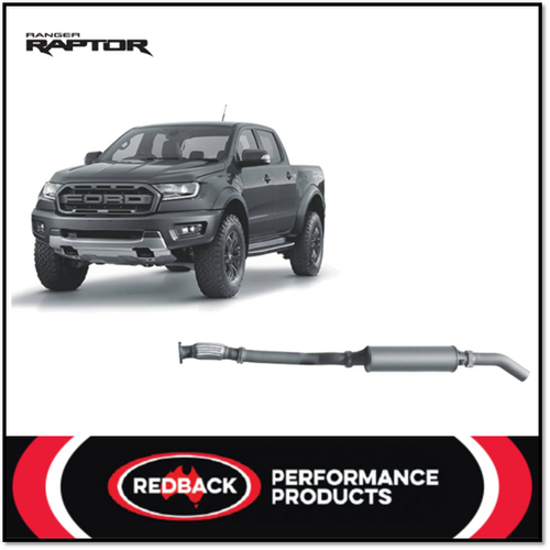 REDBACK 3" 409 STAINLESS STEEL DPF BACK EXHAUST SYSTEM FITS FORD RANGER RAPTOR PX III 2.0L BI-TURBO 10/2018-5/2022 - MUFFLER