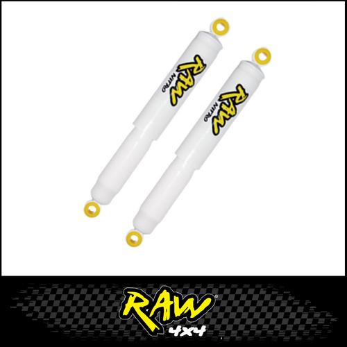 RAW 4X4 NITRO 2" RAISED REAR SHOCKS (PAIR) FITS TOYOTA LANDCRUISER VDJ78R 2007-2025 (G6006Y)