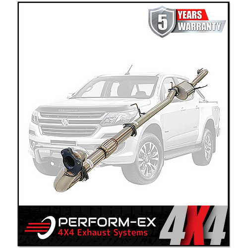 PERFORM-EX 3" STAINLESS STEEL TURBO BACK EXHAUST SYSTEM FITS HOLDEN COLORADO RG 2.8L 4CYL 2012-9/2016 - NO CAT/MUFFLER (GM237-MOSS)