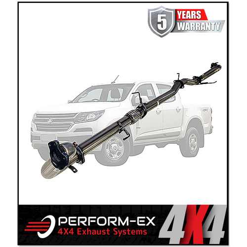 PERFORM-EX 3" STAINLESS STEEL TURBO BACK EXHAUST SYSTEM (DPF DELETE) FITS HOLDEN COLORADO RG 2.8L TD 9/2016-6/2020 - NO CAT/PIPE ONLY (GM239-POSS)