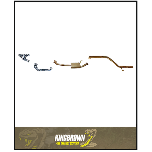 KING BROWN EXTRACTORS & 2.5" EXHAUST KIT FITS TOYOTA LANDCRUISER HZJ80R 4.2L 1HZ 6CYL DIESEL 1/1990-12/1997 (KB12010-HXMX)