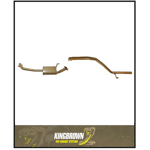 KING BROWN 2.5" ENGINE PIPE BACK EXHAUST KIT FITS TOYOTA LANDCRUISER HZJ80R 4.2L 1HZ 6CYL DIESEL 1/1990-12/1997 (KB12010-XXMX)