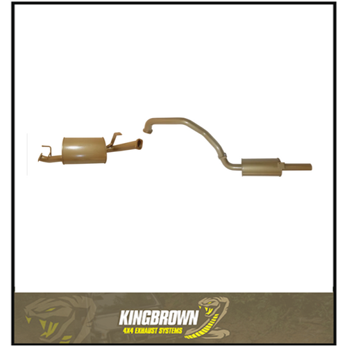 KING BROWN 2.5" ENGINE PIPE BACK EXHAUST SYSTEM FITS TOYOTA LANDCRUISER FZJ105R 4.5L 1FZ 6CYL 1/1998-9/2002 (KB12025-XXMR)