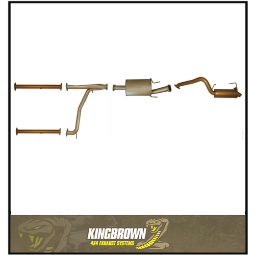 KING BROWN 3"  PRIMARY CAT BACK EXHAUST SYSTEM FITS NISSAN PATROL Y62 5.6L V8 (2 MUFFLER)