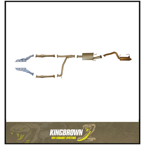 KING BROWN EXTRACTORS, CATS & 3" CATBACK EXHAUST SYSTEM FITS NISSAN PATROL Y62 5.6L V8 SERIES 4-5 2016-ON (2 MUFFLER)