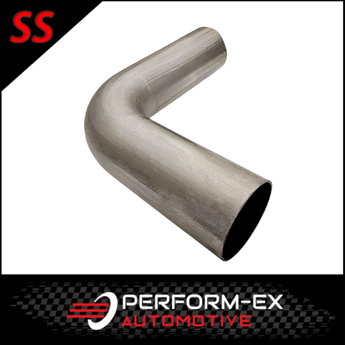 2.5" 63MM X 90° MANDREL BEND 409 STAINLESS STEEL EXHAUST PIPE (MB25090-409R)