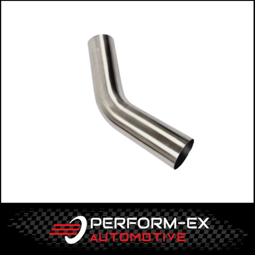 3" 76MM X 45 DEGREE MANDREL BEND 304 STAINLESS STEEL EXHAUST PIPE (MB30045-304B)