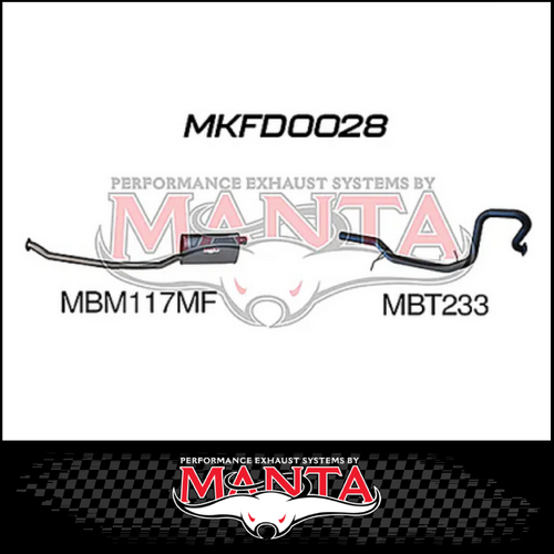 MANTA 2.5" CATBACK EXHAUST SYSTEM FITS FORD FAIRLANE NF NL 4.0L 6CYL (MKFD0028)