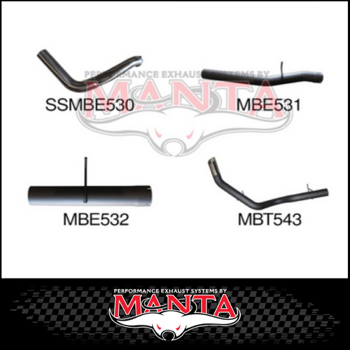 MANTA 4" TURBO BACK EXHAUST SYSTEM FITS FORD F250 7.3L V8 TD LWB 2003-2006 (MKFD0259)