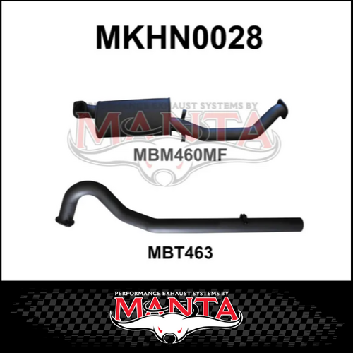 MANTA 3" CAT BACK EXHAUST SYSTEM FITS HOLDEN COMMODORE VL 3.0L 6CYL SEDAN (MKHN0028)