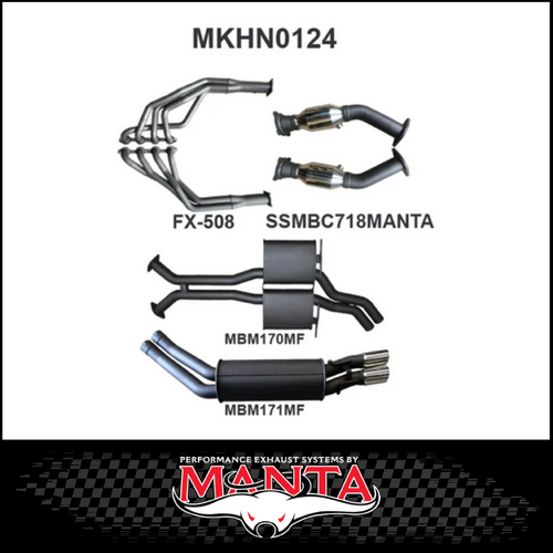 MANTA ENGINE BACK EXHAUST SYSTEM FITS HOLDEN COMMODORE VT VX VY VZ 5.7L 6.0L V8 SEDAN (MKHN0124)