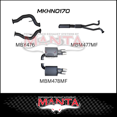 MANTA 3" CAT BACK EXHAUST SYSTEM FITS HOLDEN COMMODORE VE VF 6.0L 6.2L V8 SEDAN/WAGON (MKHN0170)