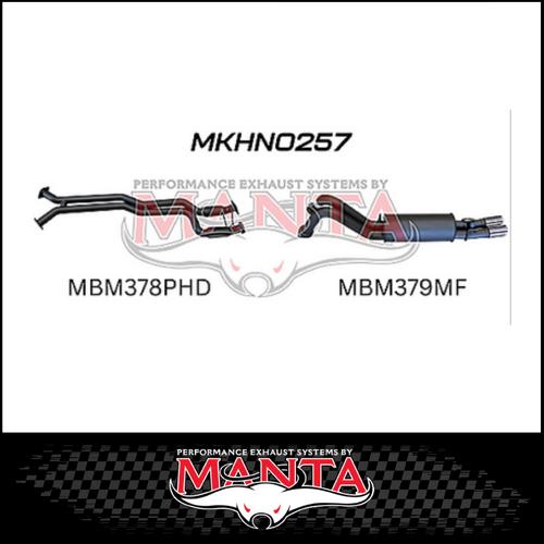 MANTA 2.5" DUAL CAT BACK EXHAUST SYSTEM HOTDOG/MUFFLER FITS HOLDEN COMMODORE VY VZ V8 ONE TONNER (MKHN0257)