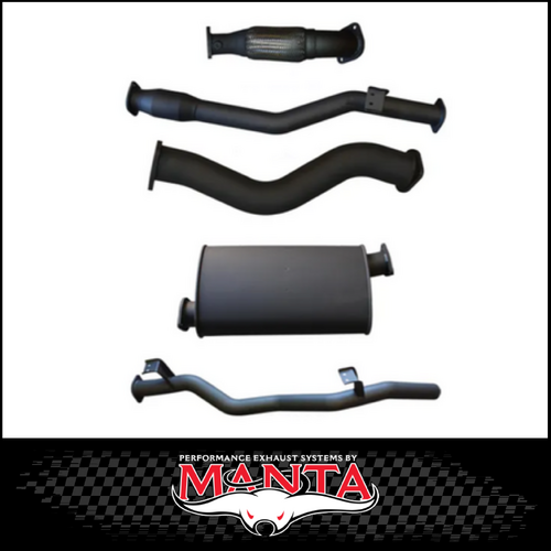 MANTA 3" TURBO BACK EXHAUST SYSTEM FITS TOYOTA LANDCRUISER VDJ79R 4.5L V8 DUAL CAB 2012-2016 - CAT/MUFFLER (MKTY0010)