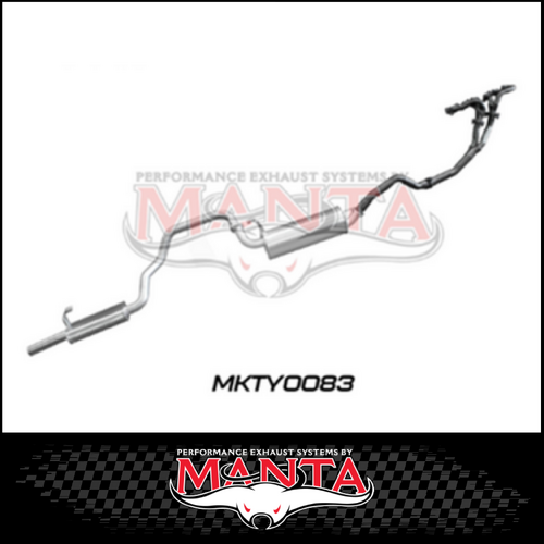 MANTA EXTRACTORS & 2.5"  EXHAUST SYSTEM FITS TOYOTA LANDCRUISER FZJ105R 4.5L 1FZ 1998-2002 (MKTY0083)