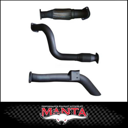 MANTA 3" TURBO BACK SIDE EXIT EXHAUST SYSTEM FITS TOYOTA LANDCRUISER VDJ79R 4.5L V8 SINGLE CAB 2007-2016 - WITH CAT (MKTY0089)